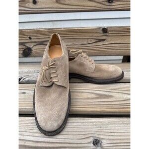 J. CREW MEN'S TAN SUEDE ITALIAN OXFORDS SHOES Sz11 Danite Sole MSRP $170 EUC